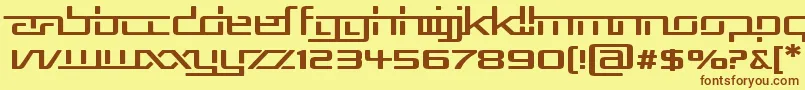 Rep5exp Font – Brown Fonts on Yellow Background