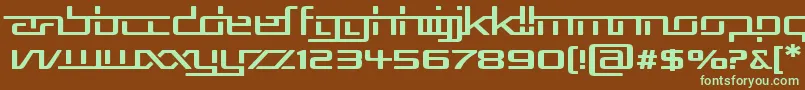 Rep5exp Font – Green Fonts on Brown Background