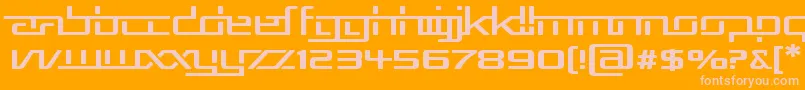 Rep5exp Font – Pink Fonts on Orange Background