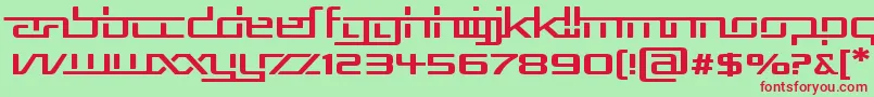 Rep5exp Font – Red Fonts on Green Background