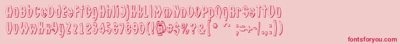 ATechnics3DfsyDemibold Font – Red Fonts on Pink Background