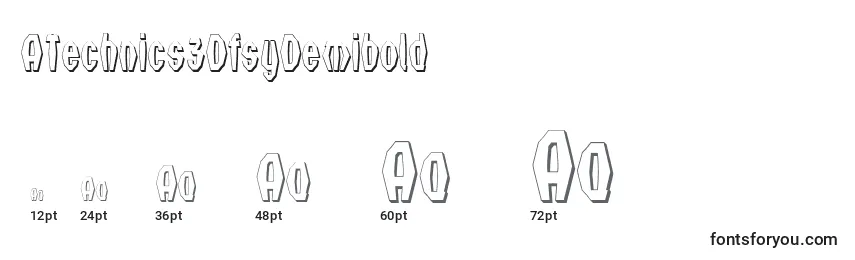 Размеры шрифта ATechnics3DfsyDemibold