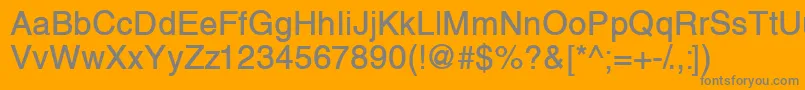 フォントThaibangkoksskBold – オレンジの背景に灰色の文字