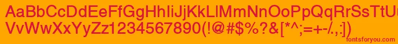 ThaibangkoksskBold Font – Red Fonts on Orange Background