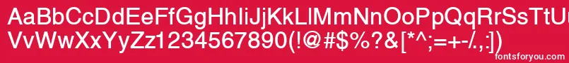 フォントThaibangkoksskBold – 赤い背景に白い文字