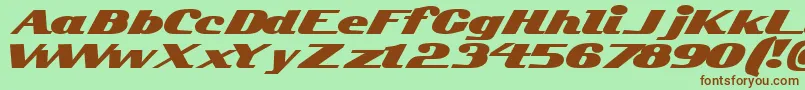 Kelvinized Font – Brown Fonts on Green Background