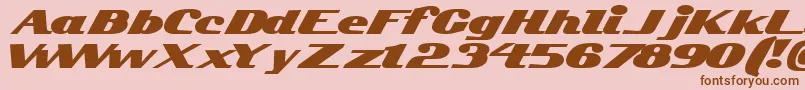 Kelvinized Font – Brown Fonts on Pink Background