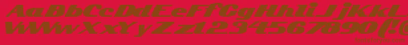 Kelvinized Font – Brown Fonts on Red Background
