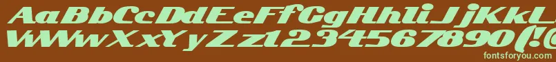 Kelvinized Font – Green Fonts on Brown Background