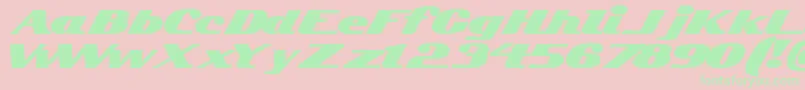 Kelvinized Font – Green Fonts on Pink Background