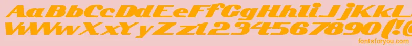 Kelvinized Font – Orange Fonts on Pink Background