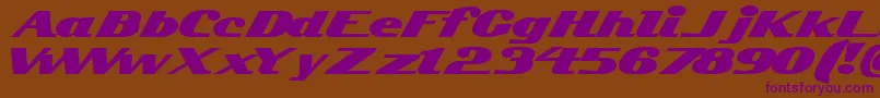 Kelvinized Font – Purple Fonts on Brown Background