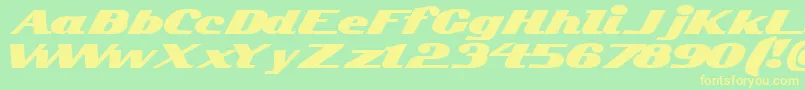 Kelvinized Font – Yellow Fonts on Green Background