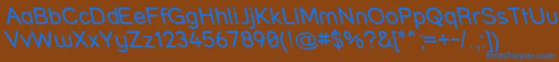 Шрифт Strrvit – синие шрифты на коричневом фоне