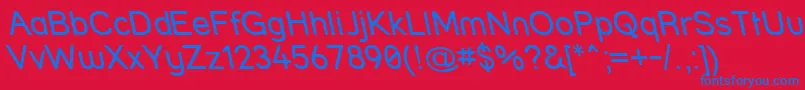 Strrvit Font – Blue Fonts on Red Background