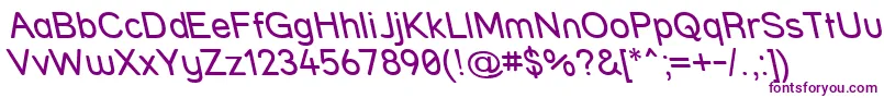 Strrvit-fontti – violetit fontit valkoisella taustalla