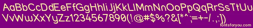 Strrvit-fontti – keltaiset fontit violetilla taustalla