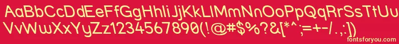 Strrvit Font – Yellow Fonts on Red Background