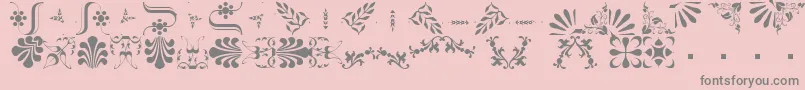 More about BorderbatsFleur2Regular Font BorderbatsFleur2Regular Font – Gray Fonts on Pink Background