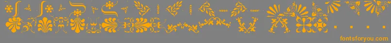 BorderbatsFleur2Regular Font – Orange Fonts on Gray Background