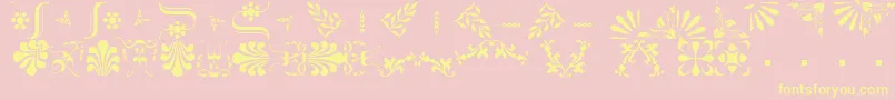 BorderbatsFleur2Regular Font – Yellow Fonts on Pink Background