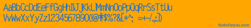 Morker Font – Blue Fonts on Orange Background