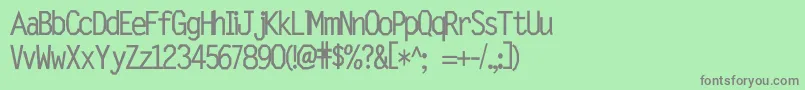 フォントMorker – 緑の背景に灰色の文字