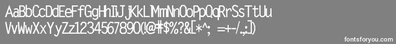 フォントMorker – 灰色の背景に白い文字