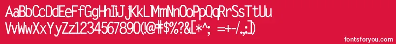 Morker Font – White Fonts on Red Background