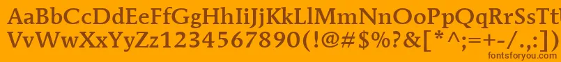 ItcMendozaRomanLtMedium Font – Brown Fonts on Orange Background