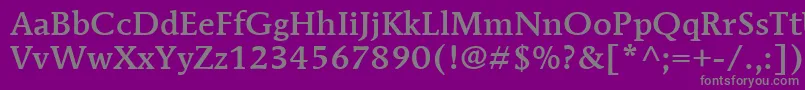 ItcMendozaRomanLtMedium Font – Gray Fonts on Purple Background