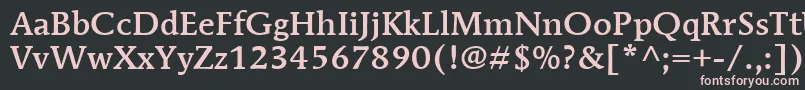 ItcMendozaRomanLtMedium Font – Pink Fonts on Black Background
