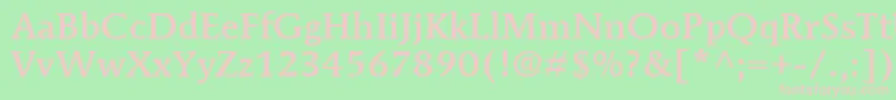 ItcMendozaRomanLtMedium Font – Pink Fonts on Green Background