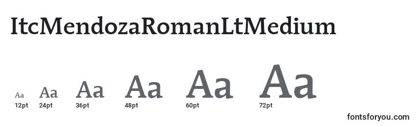 ItcMendozaRomanLtMedium Font Sizes