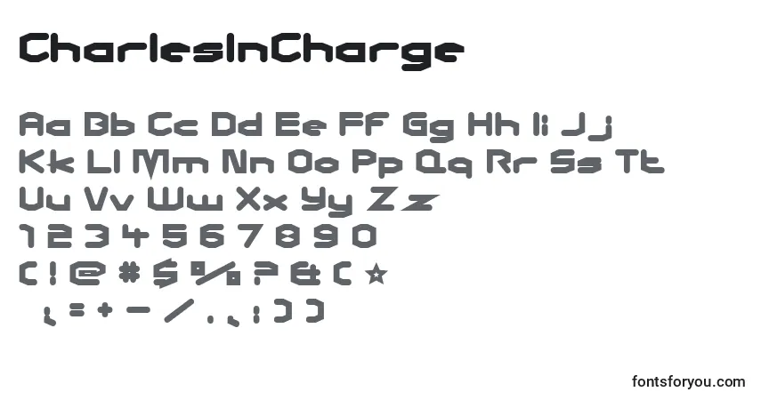 Czcionka CharlesInCharge – alfabet, cyfry, specjalne znaki