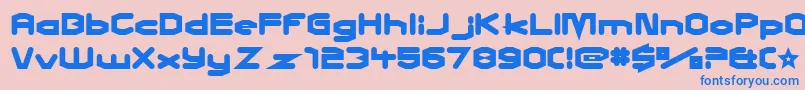 CharlesInCharge Font – Blue Fonts on Pink Background