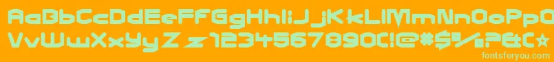 CharlesInCharge Font – Green Fonts on Orange Background