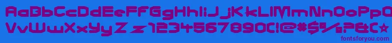 CharlesInCharge Font – Purple Fonts on Blue Background