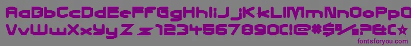 Czcionka CharlesInCharge – fioletowe czcionki na szarym tle