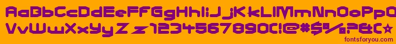 Czcionka CharlesInCharge – fioletowe czcionki na pomarańczowym tle