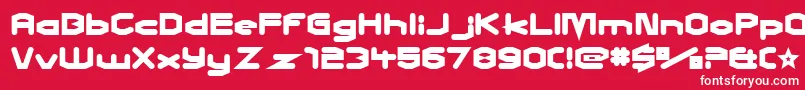 Шрифт CharlesInCharge – белые шрифты на красном фоне