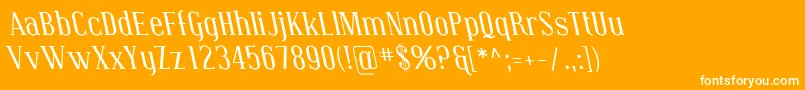 CovingtonRevItalic Font – White Fonts on Orange Background