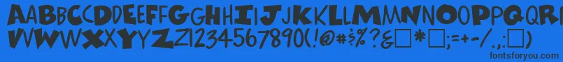 ComicsRegular Font – Black Fonts on Blue Background