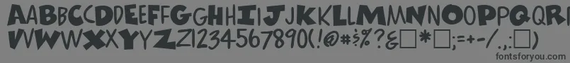 ComicsRegular Font – Black Fonts on Gray Background