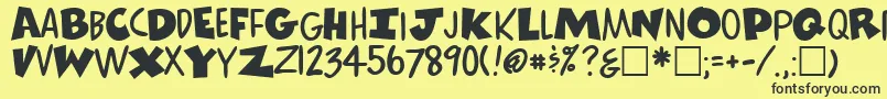 ComicsRegular Font – Black Fonts on Yellow Background
