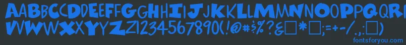 ComicsRegular Font – Blue Fonts on Black Background