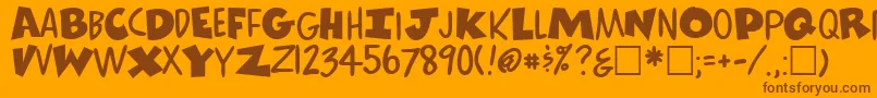ComicsRegular Font – Brown Fonts on Orange Background