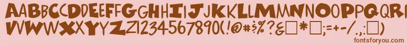 ComicsRegular Font – Brown Fonts on Pink Background