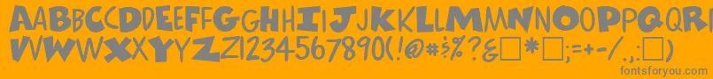 ComicsRegular Font – Gray Fonts on Orange Background