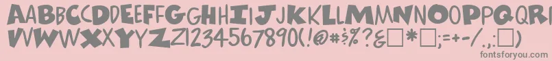 ComicsRegular Font – Gray Fonts on Pink Background